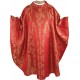 Chasuble et son étole en tissu damassé