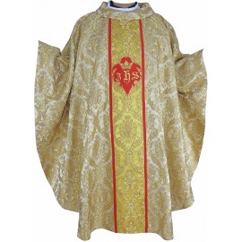 Chasuble en tissu damassé