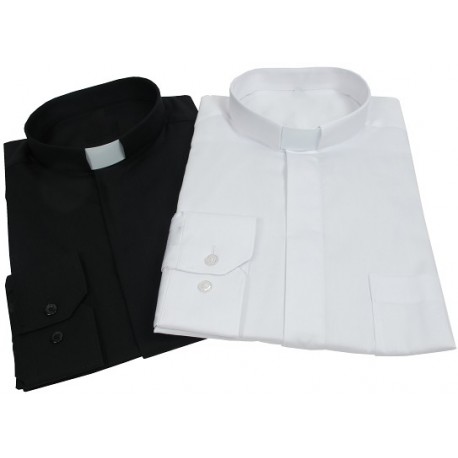 chemise clergyman en coton